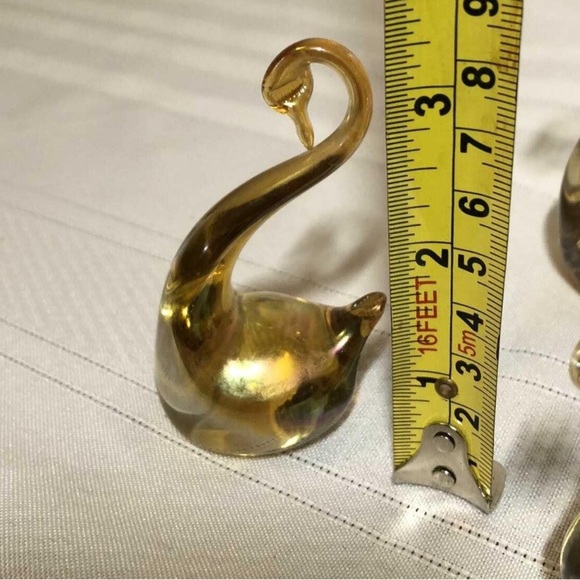Glass Swans.  hand blown glass.  vintage. glass art. collectible. MCM - Picture 4 of 5
